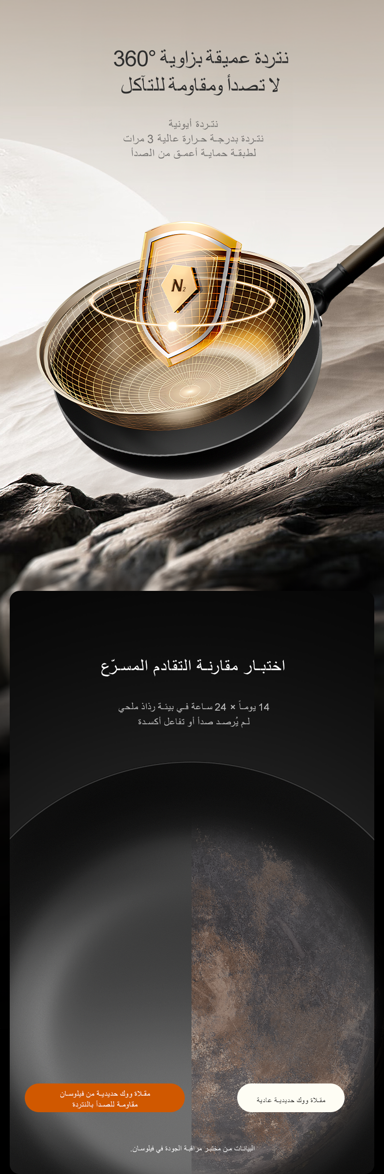 فيلوسان — ووك قلي حديد 32 سم بطبقة تيتانيوم