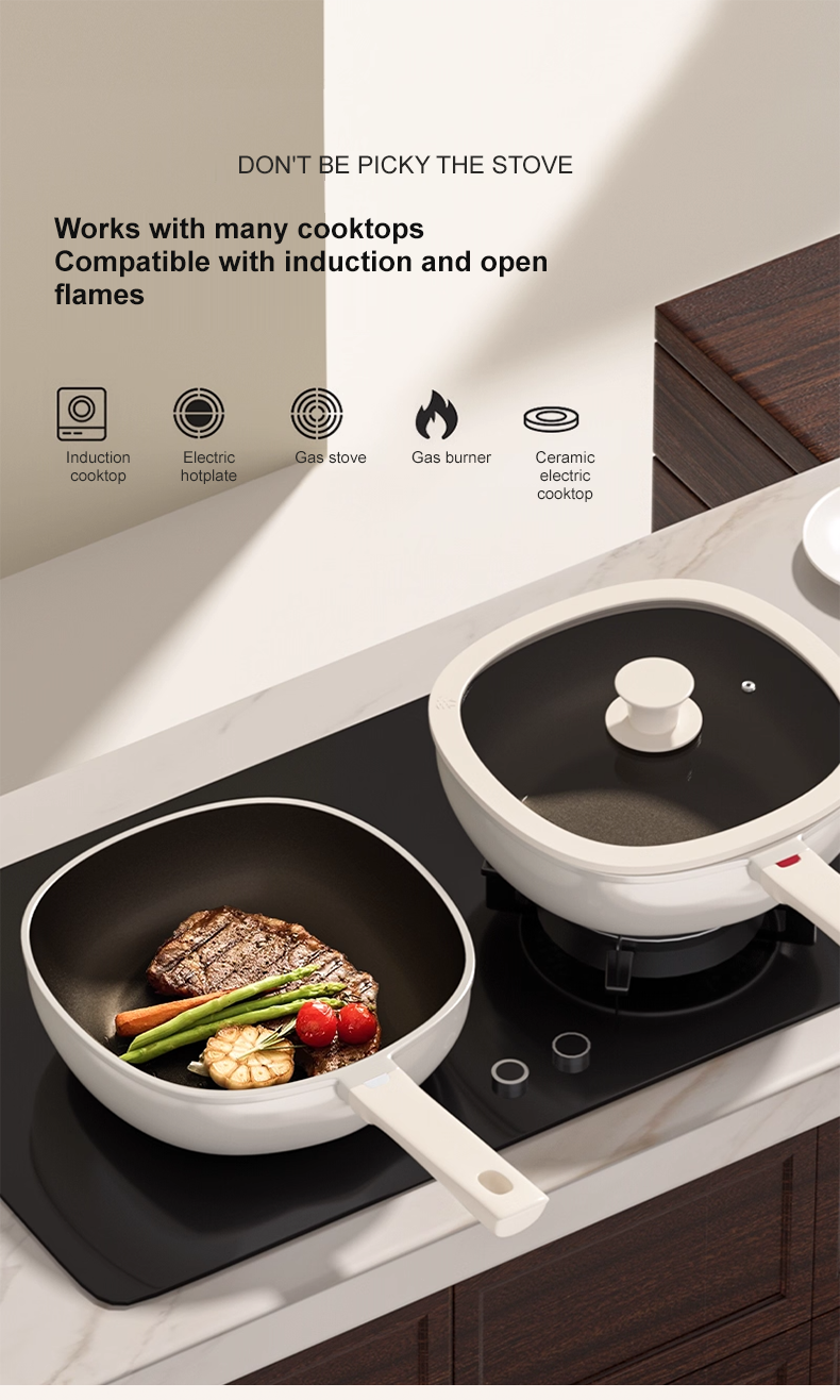 VELOSAN 24 cm Titanium-Ceramic Nonstick Square Pan