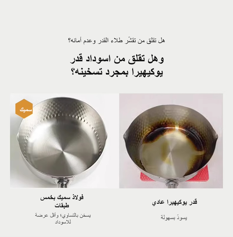 فيلوسان — قدر صلصة ستانلس ستيل 20 سم مع قدر تبخير
