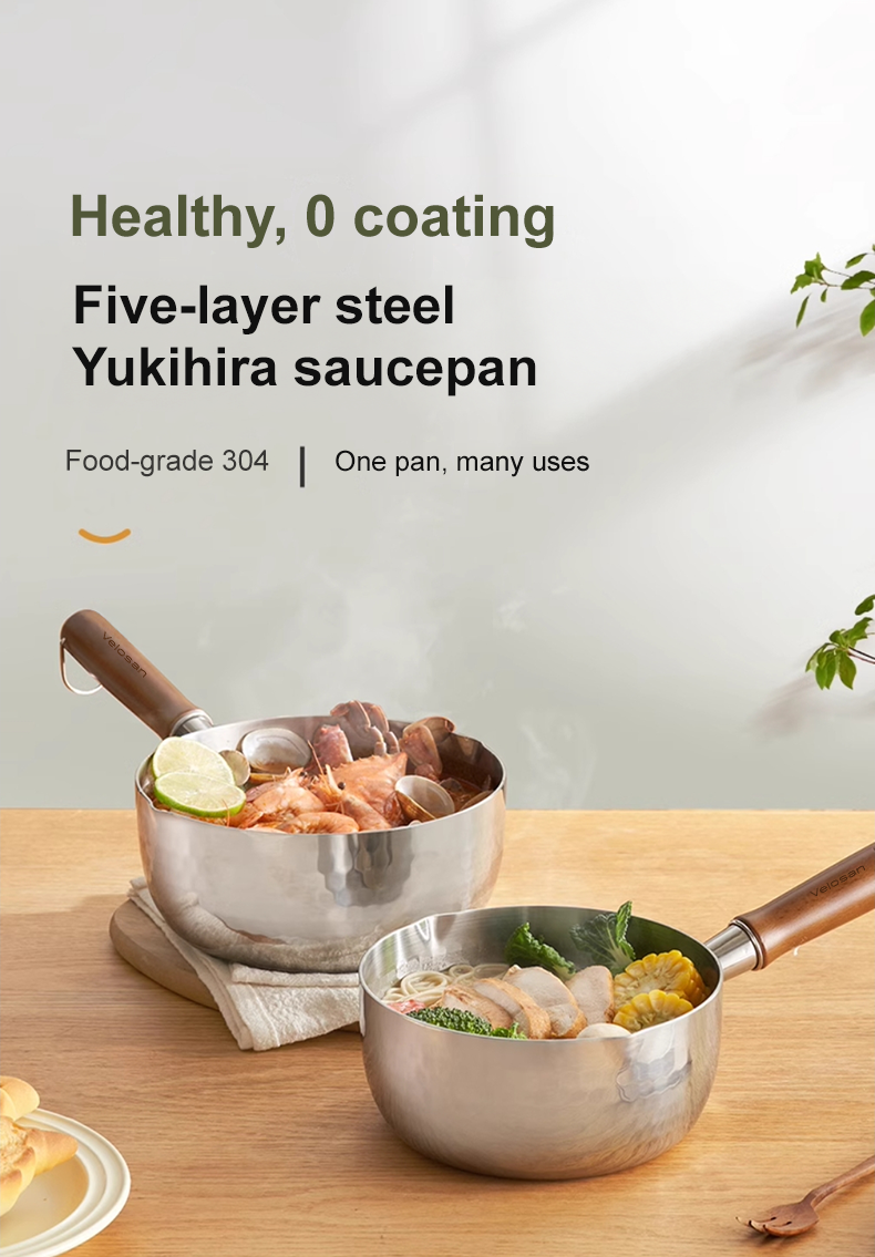 VELOSAN 20 cm Stainless-Steel Saucepan with Steamer