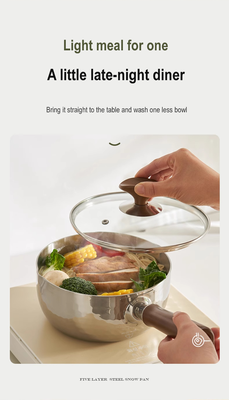 VELOSAN 20 cm Stainless-Steel Saucepan with Steamer