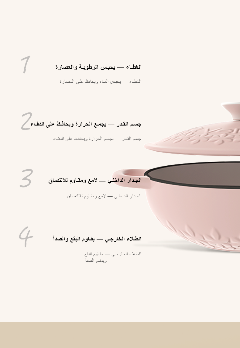 فيلوسان — قدر حديد زهر مطلي بالمينا 22 سم