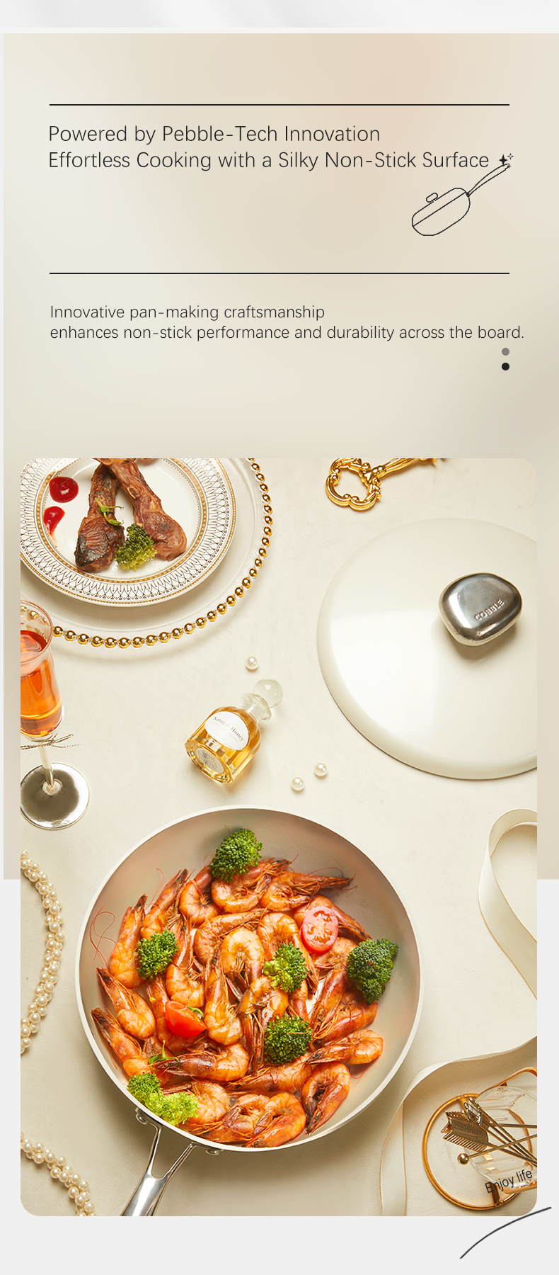 VELOSAN 26 cm Cast-Aluminum Frying Pan with Lid
